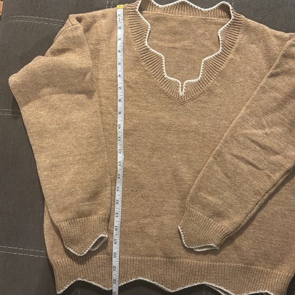 👀Tan With White Trim Sweaters! 👀 - Picture 5 of 5